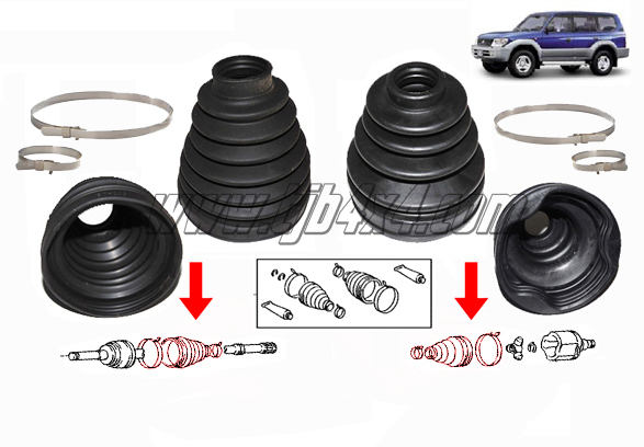 Soufflet de cardan cot roue ET cot pont/chassis, les deux